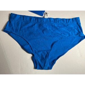 Adidas Woman's Terrot Hipster Panties Flex Cotton Blue Logo Size 2XL XXL